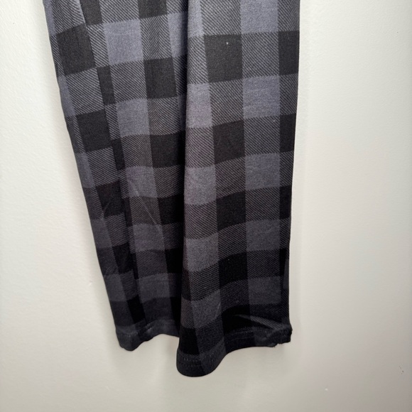 NWT Perry Ellis Portfolio Deluxe Touch Black Gray Plaid Pajama Lounge Pants L - Picture 7 of 9